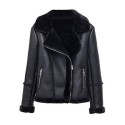 Women Leather Fur Jacket